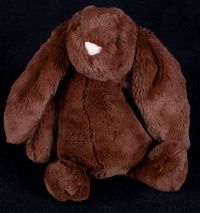 Jelly Cat Bashful Chocolate Brown Bunny Rabbit Plush Lovey Toy